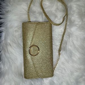 Gold sparkle purse